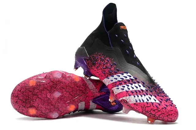 Adidas Predator Accuracy Crackle Pink Black Purple Firm-Ground 足球鞋 4