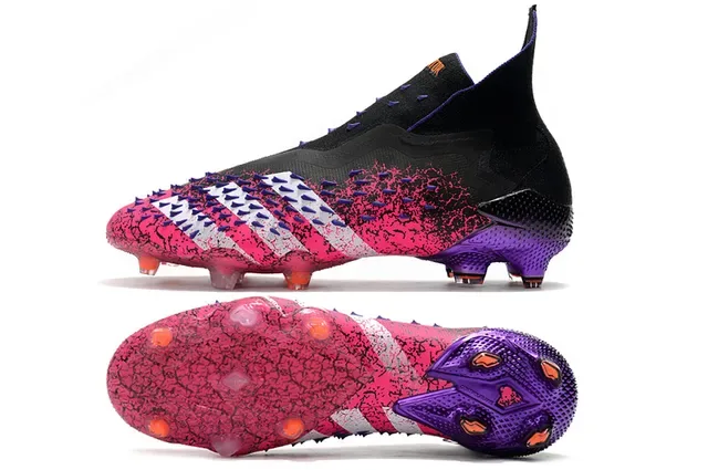 Adidas Predator Accuracy Crackle Pink Black Purple Firm-Ground 足球鞋 5