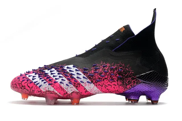 Adidas Predator Accuracy Crackle Pink Black Purple Firm-Ground 足球鞋 8