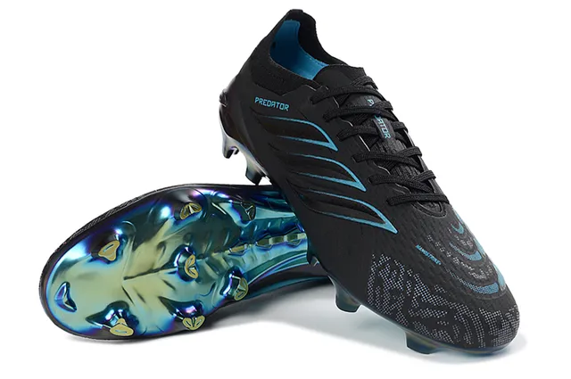 Adidas Predator Sapatos de Futebol Preto Iridescente para Campo Firme 4