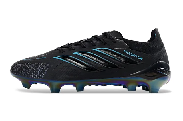 Adidas Predator Sapatos de Futebol Preto Iridescente para Campo Firme 7