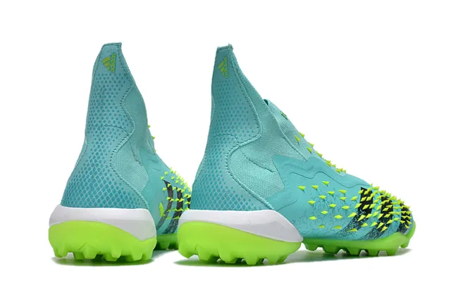 Adidas Predator Freak Turf Turquoise and Neon Green Turf Soccer Shoes 5