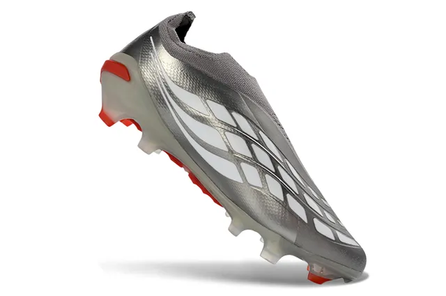 Adidas Predator Argent métallique Orange Firm-Ground Chaussures de football 11