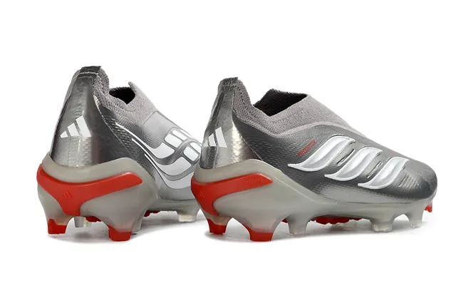 Adidas Predator Argent métallique Orange Firm-Ground Chaussures de football 15