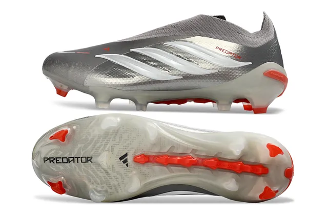 Adidas Predator Argent métallique Orange Firm-Ground Chaussures de football 16