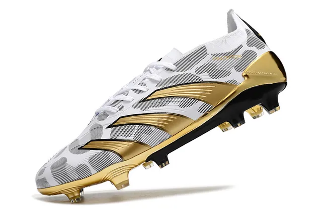 Adidas Predator Blanc Or Métallique Firm-Ground Chaussures de football 3