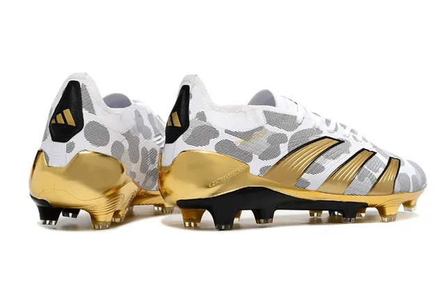 Adidas Predator Blanc Or Métallique Firm-Ground Chaussures de football 5