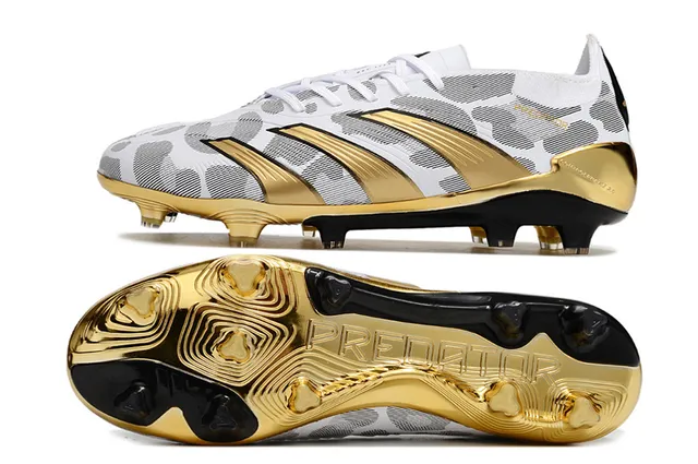 Adidas Predator Blanc Or Métallique Firm-Ground Chaussures de football 6