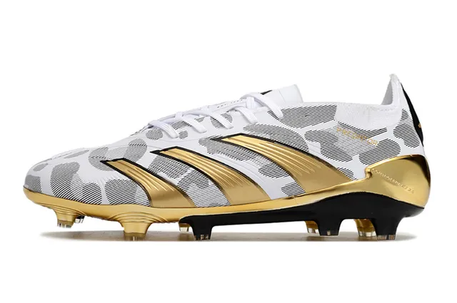 Adidas Predator Blanc Or Métallique Firm-Ground Chaussures de football 7