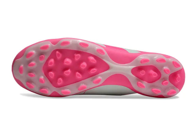 Adidas Predator Blanc Rose Bas Talon Lacets Rayures Dégradées Superposition Terrain Ferme Chaussures de Football 6