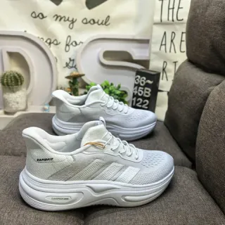 Adidas RapidFit حذاء أبيض شبكي نمط حياة