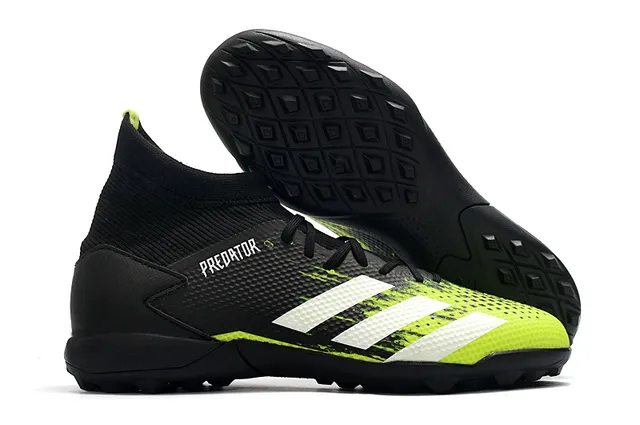 Adidas Vermelho Preto Alto Corte Colar Ajuste de Meia Sistema de Cadarço Assimétrico Gramado Sapatos de Futebol 8