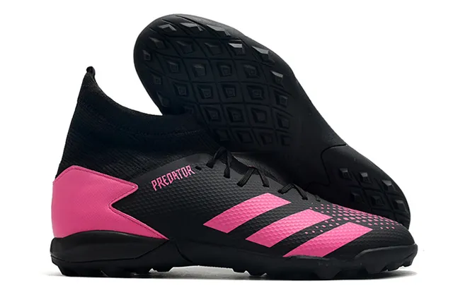 Adidas Vermelho Preto Alto Corte Colar Ajuste de Meia Sistema de Cadarço Assimétrico Gramado Sapatos de Futebol 16