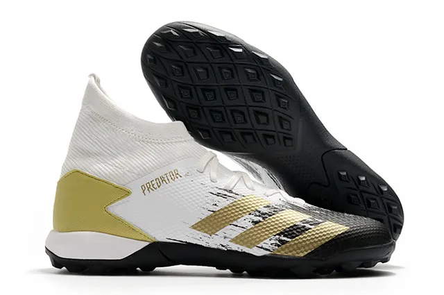 Adidas Vermelho Preto Alto Corte Colar Ajuste de Meia Sistema de Cadarço Assimétrico Gramado Sapatos de Futebol 17
