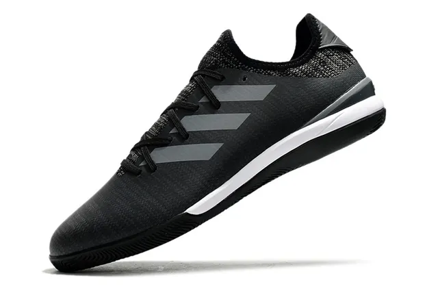 Adidas Red Navy Knit Upper Three-Stripe Side Panel Indoor Soccer Shoes 19