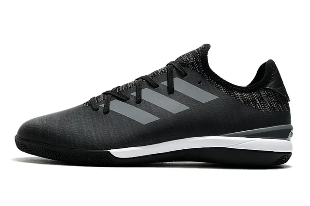 Adidas Red Navy Knit Upper Three-Stripe Side Panel Indoor Soccer Shoes 20