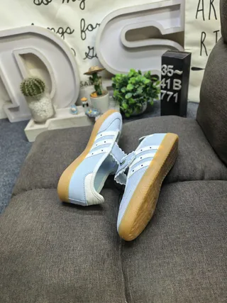 Adidas Samba Tênis Lifestyle Azul Claro sem Cadarços T-Strap 6