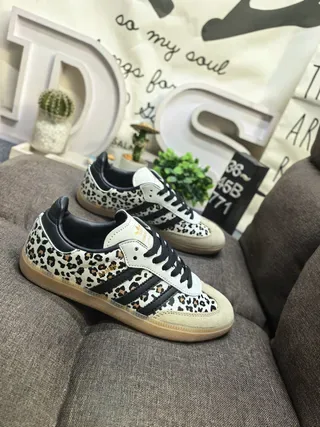 Adidas Samba OG Leopard Print Lifestyle Sneakers 9
