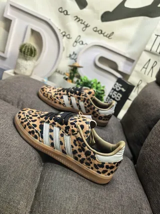 Adidas Samba OG Leopard-Print Lifestyle Sneakers 7