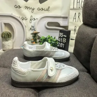 Adidas Samba OG Off-White Beige Stripe حذاء رياضي أسلوب حياة