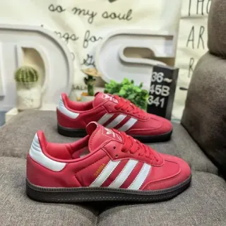 Adidas Samba أحمر وأبيض حذاء رياضي أسلوب حياة