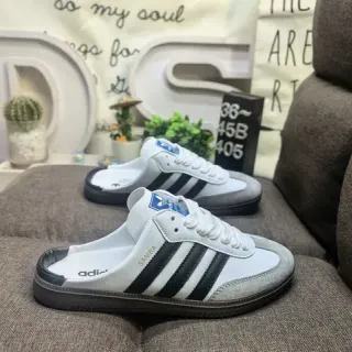 Adidas Samba Slip-On সাদা কালো ধূসর লোফার
