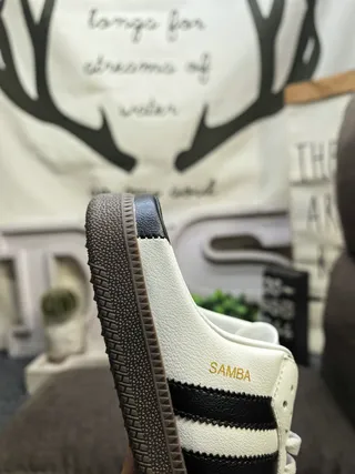 Adidas Samba Tênis Casual Branco Preto com Cadarço e Slip-On 3