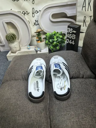 Adidas Samba Tênis Casual Branco Preto com Cadarço e Slip-On 8