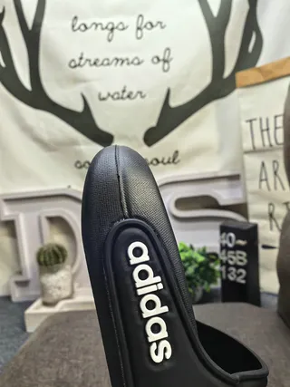Adidas Slide Black and White Slippers 3