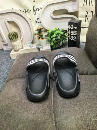 Adidas Slide Black and White Slippers 8