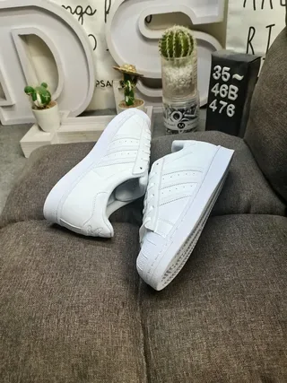 Adidas Superstar All-White Lifestyle Sneakers 6