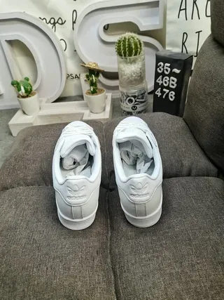 Adidas Superstar All-White Lifestyle Sneakers 8
