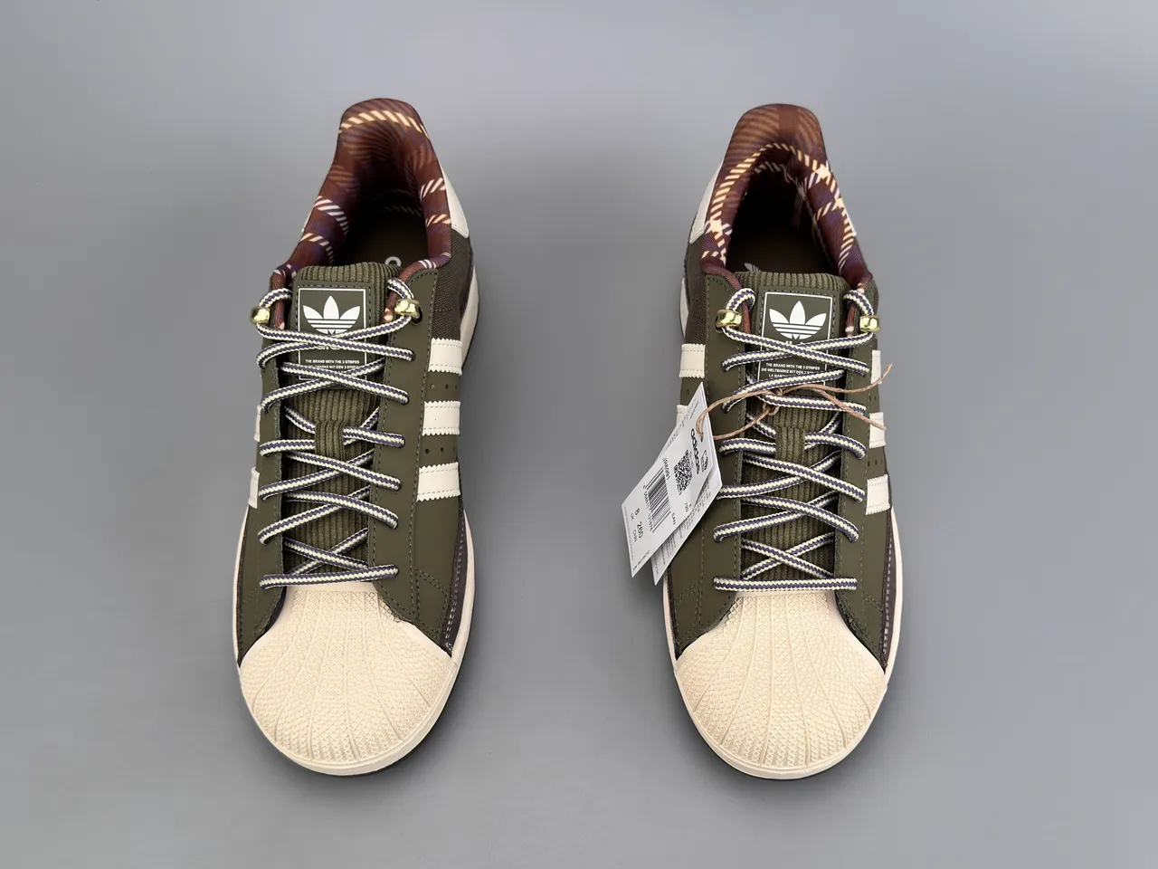 Adidas Superstar Army Green White Brown حذاء لايف ستايل سنيكرز 9