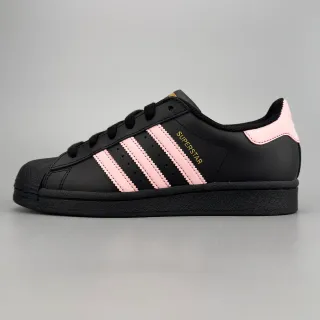 Adidas Superstar أسود وردي ذهبي حذاء أسلوب حياة