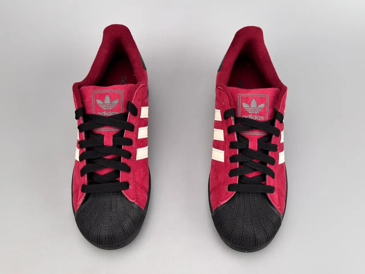 Adidas Superstar Tênis Lifestyle Camurça Borgonha Preto Shell Toe 9