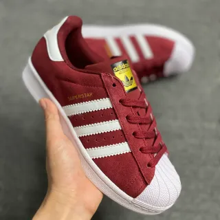 Adidas Superstar سويد بورجوندي لايف ستايل سنيكرز