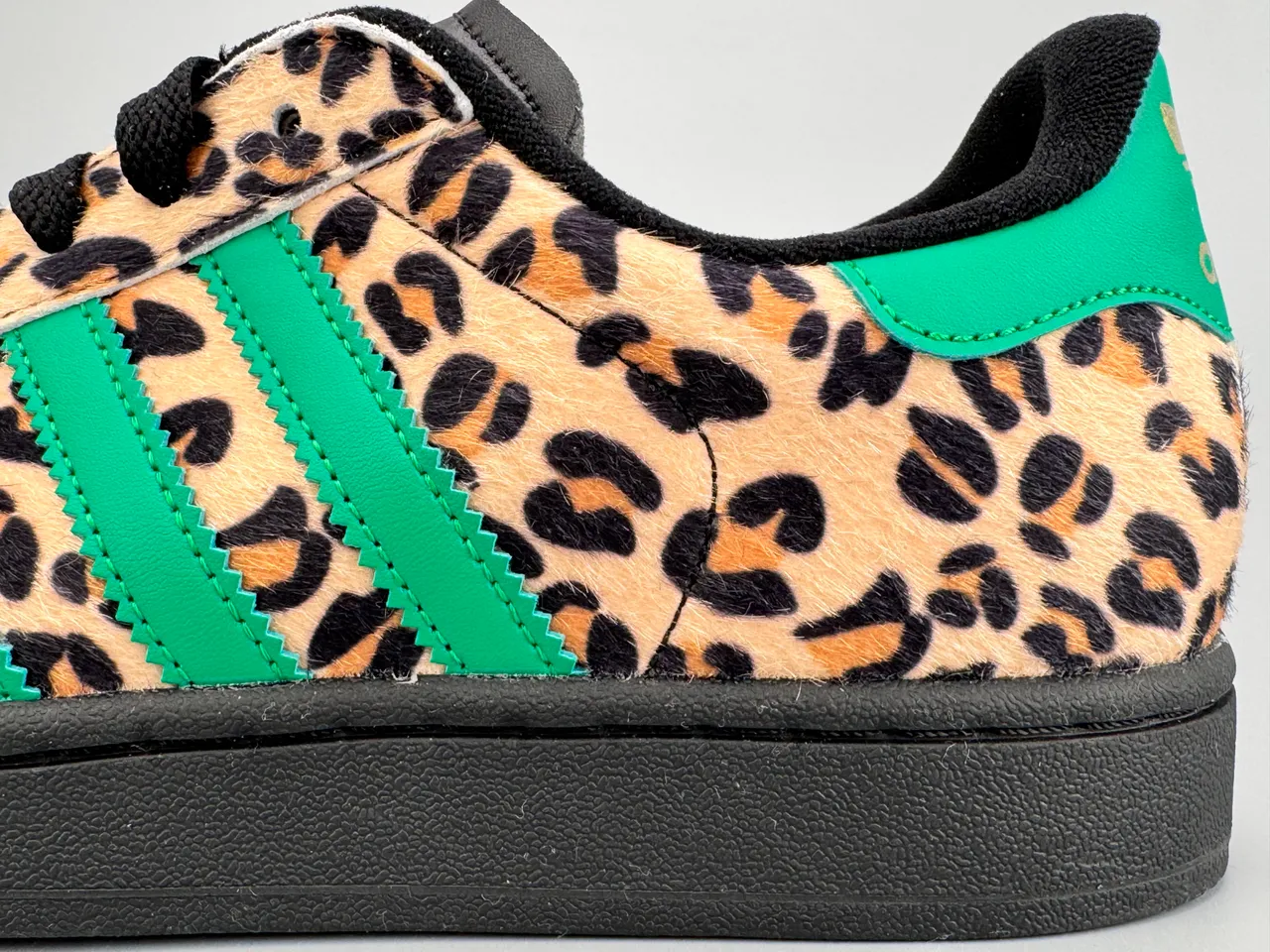 Adidas Superstar Baskets Lifestyle Imprimé Léopard Rayures Vertes 6
