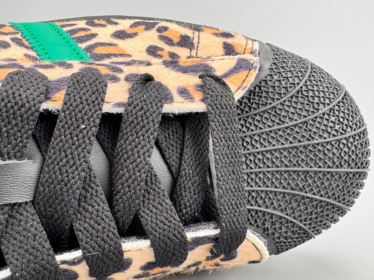 Adidas Superstar Baskets Lifestyle Imprimé Léopard Rayures Vertes 7