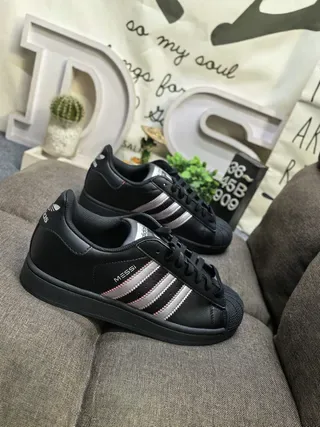 Adidas Superstar Messi Black Silver Pink Lifestyle Sneakers 9