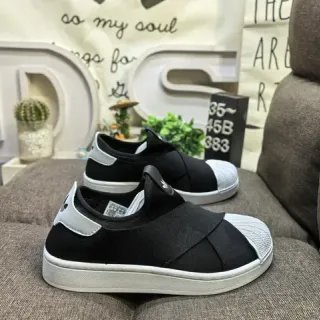 Adidas Superstar Slip-On أسود وأبيض أحذية رياضية نمط حياة