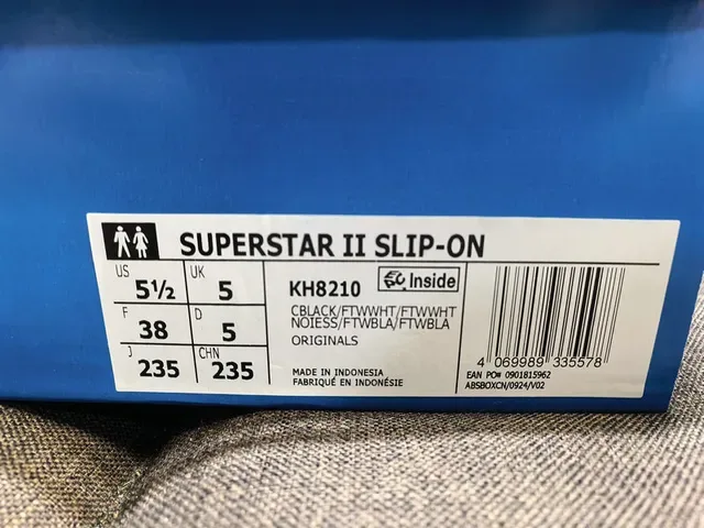 Adidas Superstar Slip-On أسود وأبيض أحذية رياضية نمط حياة 2
