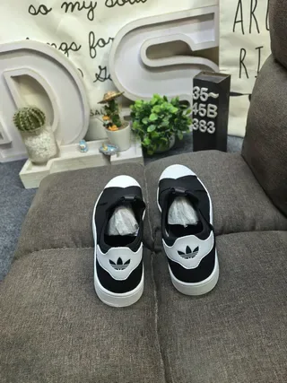 Adidas Superstar Slip-On أسود وأبيض أحذية رياضية نمط حياة 8
