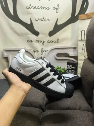Adidas Superstar White and Black Lifestyle Sneakers 5