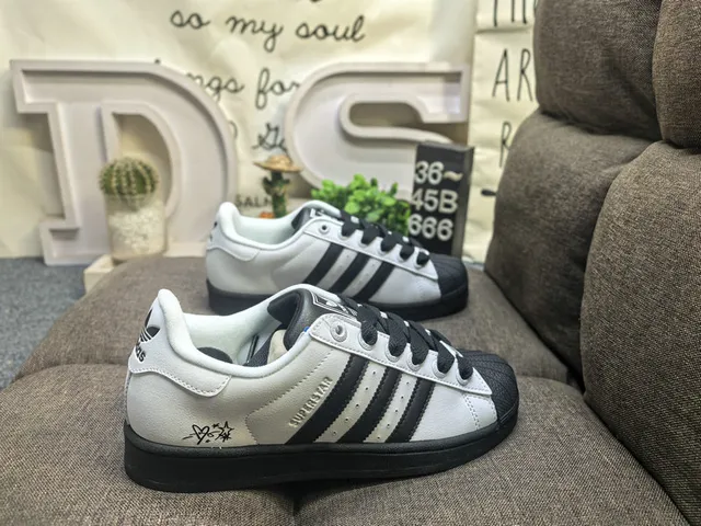 Adidas Superstar White and Black Lifestyle Sneakers 11
