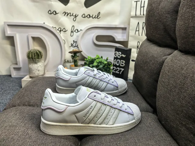 Adidas Superstar White and Green Lifestyle Sneakers 21