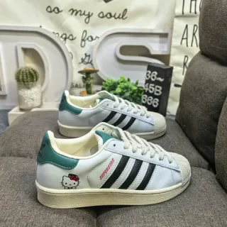 Adidas Superstar أبيض أزرق Shell-Toe ثلاث شرائط جانبية أحذية رياضية نمط حياة