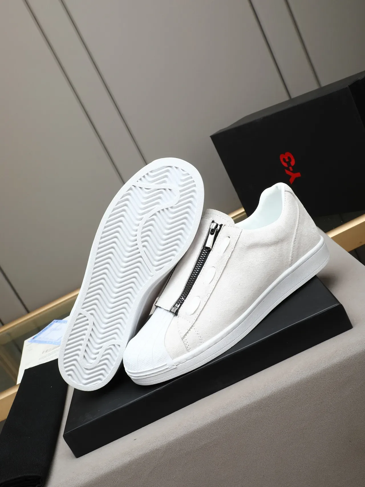 Adidas Superstar Zip أبيض دايم لايف ستايل سنيكرز 5