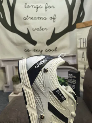 Adidas White and Black Three-Stripe Mesh Lifestyle Sneakers 3