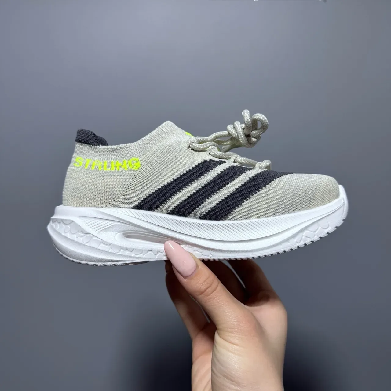 Adidas White Black Knit Upper Three-Stripe Side Panel Sneakers 18