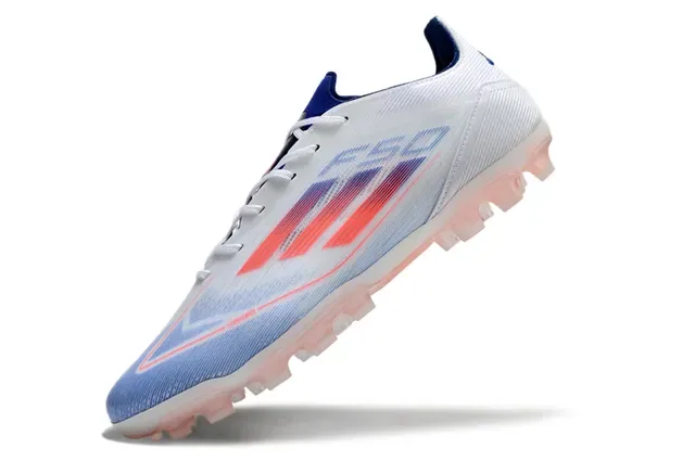 أحذية كرة القدم أديداس White Blue Low-Cut Synthetic Upper Gradient Stripe Graphic Firm-Ground 3
